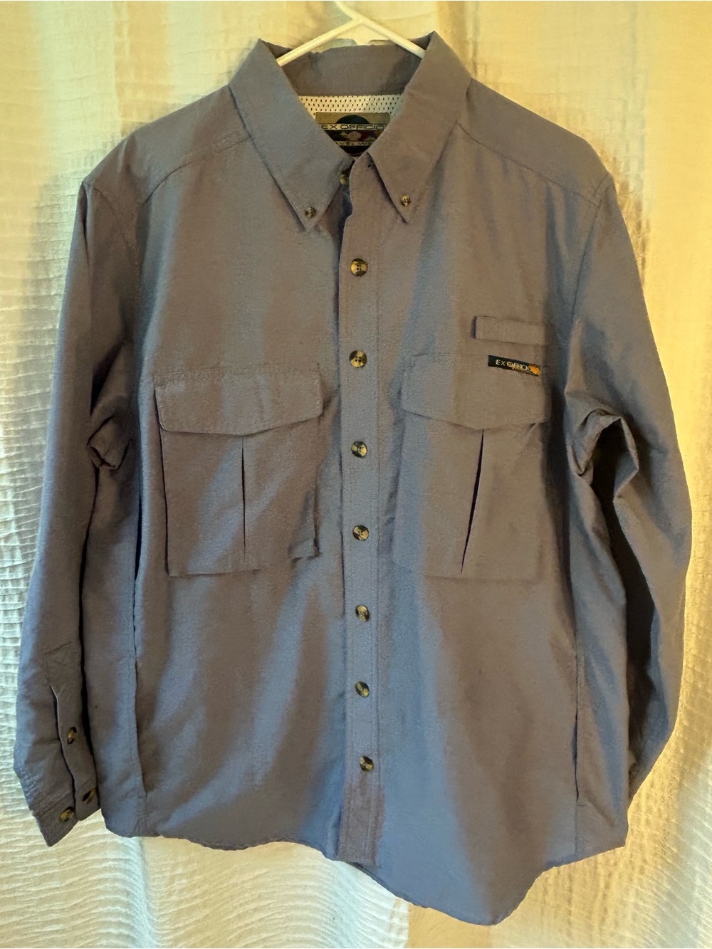 Exofficio Men's Button-Down Casual Shirt in Slate Blue